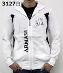 manteau hommes veste mode hoodie armani aix blanc